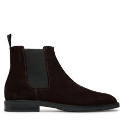 Trzewiki Vagabond Shoemakers. Brązowe botki męskie Vagabond Shoemakers, bez wzorów, bez obcasa, bez zapięcia. Za 679.99 zł.