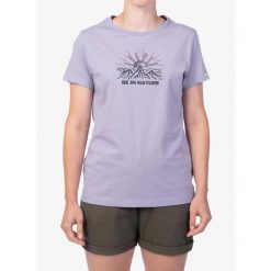 Koszulka bawełniana damska Hannah Adria. Fioletowe koszulki sportowe damskie Hannah, bez wzorów, z bawełny, bez ramiączek. Za 51.99 zł.