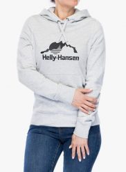 Bluza z kapturem damska Helly Hansen Nord Graphic Pullover Hoodie. Szare bluzy damskie Helly Hansen, xs, bez wzorów, z bawełny, bez ramiączek, z kapturem. Za 384.50 zł.