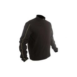 Kurtka tenisowa Dry 100 męska. Czarne kurtki męskie ARTENGO, l, bez wzorów, z materiału, sportowe, bez kaptura. W wyprzedaży za 49.99 zł.