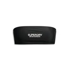Damski top do kostiumu kąpielowego Superdry. Czarne stroje kąpielowe damskie Superdry, l, bez wzorów, z elastanu. Za 127.15 zł.