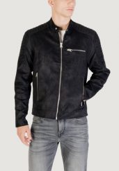 Kurtka Mężczyzna ONLY & SONS ONSGUS FAUX SUEDE RACER JACKET OTW NOO. Czarne kurtki męskie Only & Sons, m, bez wzorów, ze skóry, bez kaptura. Za 283.80 zł.