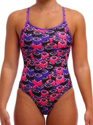 Strój kąpielowy jednoczęściowy FUNKITA Mushi Sushi - Diamond Back. Fioletowe stroje kąpielowe damskie Funkita, s, bez wzorów, z elastanu. Za 259.00 zł.