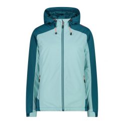 Kurtka damska z kapturem ripstop CMP. Niebieskie kurtki sportowe damskie CMP, xs, bez wzorów, bez ramiączek, z kapturem, trekkingowe. Za 403.50 zł.