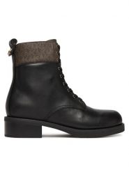 MICHAEL Michael Kors Trzewiki Lyle 40F5LYFB8L Czarny. Czarne botki damskie MICHAEL Michael Kors, bez wzorów, ze skóry, bez obcasa, na płaskiej podeszwie, bez zapięcia. Za 959.99 zł.
