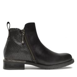 Botki Lasocki. Czarne botki damskie Lasocki, bez wzorów, bez obcasa, na płaskiej podeszwie, bez zapięcia. Za 169.99 zł.