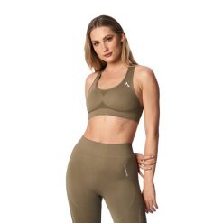 Biustonosz fitness Carpatree Phase Seamless. Brązowe biustonosze Carpatree, bez wzorów. Za 42.99 zł.