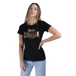 Koszulka damska Lonsdale Bantry. Czarne bluzki damskie Lonsdale, bez wzorów, bez ramiączek, na fitness i siłownię. Za 136.50 zł.
