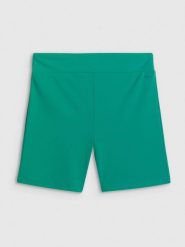 4F Legginsy krótkie dzianinowe damskie - zielone M. Zielone legginsy sportowe damskie 4F, m, bez wzorów, z dzianiny, krótkie. Za 69.99 zł.