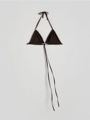 Góra od bikini - ciemnobrązowy. Brązowe stroje kąpielowe damskie Reserved, l, bez wzorów. W wyprzedaży za 17.99 zł.