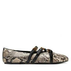 Baleriny MICHAEL Michael Kors. Brązowe balerinki damskie MICHAEL Michael Kors, bez wzorów, bez obcasa, bez zapięcia. Za 330.99 zł.