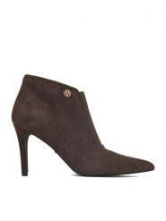 MEXX Botki EO-CD24-204H-3 Brązowy. Brązowe botki damskie Mexx, bez wzorów, ze skóry, bez obcasa, na szpilce, bez zapięcia. Za 399.99 zł.