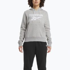 Bluza damska Reebok Identity Big Logo Fleece. Szare bluzy damskie Reebok, bez wzorów, bez ramiączek, bez kaptura. Za 189.99 zł.