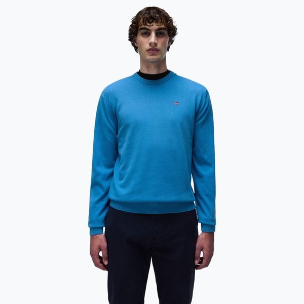 Sweter męski Napapijri Droz 5. Niebieskie swetry męskie Napapijri, m, bez wzorów, bez kołnierzyka, bez ramiączek. Za 279.99 zł.