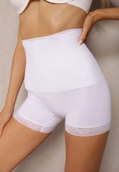 Biała Bielizna modelująca High Waist z Koronką Hivivia. Biała majtki damskie Renee, z koronki. Za 29.99 zł.