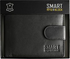 KORUMA Portfel męski na zamek z ochroną RFID (czarny) SM-907GBL Uniwersalny. Brązowe portfele męskie KORUMA, bez wzorów. Za 84.99 zł.