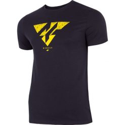 T-shirt męski TSM201 - ciemny granat. T-shirty męskie 4F, m, bez wzorów, bez kołnierzyka, bez ramiączek. W wyprzedaży za 49.99 zł.