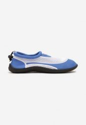 Niebiesko-Białe Płaskie Buty Sportowe do Wody Renelsea. Niebieskie buty sportowe męskie Born2be, na lato, bez wzorów, bez zapięcia, trekkingowe. Za 29.99 zł.