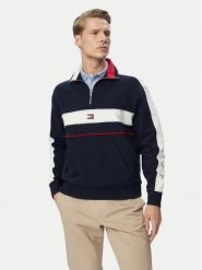 Tommy Jeans Bluza Cblock DM0DM23244 Granatowy Relaxed Fit. Niebieskie bluzy męskie Tommy Jeans, m, bez wzorów, z bawełny, bez ramiączek, bez kaptura. Za 529.99 zł.