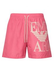 Emporio Armani Szorty kąpielowe EM000583 AF20434 UA303 Różowy Regular Fit. Czerwone kąpielówki męskie Emporio Armani, bez wzorów, z syntetyku. Za 489.99 zł.