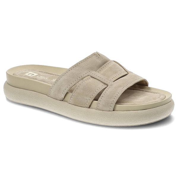 Beżowe Klapki Nessi Wygodne Modne Buty. Brązowe klapki damskie Nessi, na lato, bez wzorów, wakacyjne, bez obcasa, bez zapięcia. Za 229.00 zł.