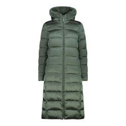 Płaszcz damski turystyczne CMP 34K0046F. Zielone płaszcze damskie CMP, l, bez wzorów, sportowe, bez kołnierzyka, bez kaptura. Za 559.00 zł.