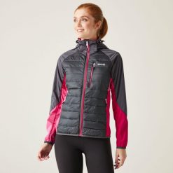 Kurtka hybrydowa damska Andreson Pro. Szare kurtki sportowe damskie Regatta, bez wzorów, z materiału, bez ramiączek, bez kaptura, trekkingowe. W wyprzedaży za 249.99 zł.