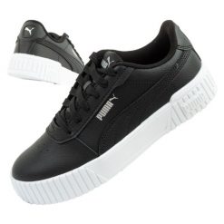 Buty trampki sportowe damskie Puma Carina 2.0. Czarne obuwie sportowe damskie Puma, bez wzorów, z materiału, bez zapięcia, trekkingowe. Za 212.00 zł.