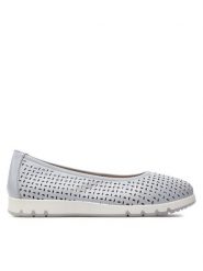 Caprice Baleriny 9-22551-42 Niebieski. Niebieskie balerinki damskie Caprice, bez wzorów, ze skóry, bez obcasa, bez zapięcia. Za 203.99 zł.