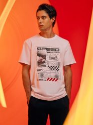 4F T-shirt regular z nadrukiem męski - biały XL. Białe t-shirty męskie 4F, m, bez wzorów, z bawełny, bez kołnierzyka, bez ramiączek. Za 79.99 zł.