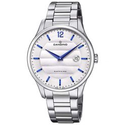 Zegarek "C4637-1" w kolorze srebrnym. Szare, analogowe zegarki męskie Michael Kors, Fossil, bez wzorów, srebrne. W wyprzedaży za 749.95 zł.