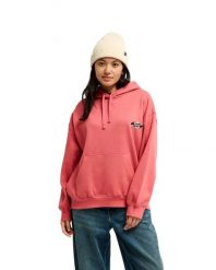 Bluza z kapturem dla Kobiety STANDARD Różowy. Czerwone bluzy damskie Quiksilver, l, bez wzorów, z bawełny, klasyczne, bez ramiączek, z kapturem. Za 299.99 zł.