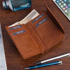 Brązowy Portfel Damski Skórzany Poziomy Vintage 3częściowy Beltimore Q63. Brązowe portfele damskie . Za 89.90 zł.