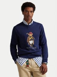 Polo Ralph Lauren Bluza 710B14625001 Granatowy Regular Fit. Niebieskie bluzy męskie Polo Ralph Lauren, m, bez wzorów, z bawełny, bez ramiączek, bez kaptura. Za 1,199.00 zł.