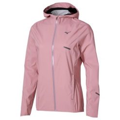 Damska kurtka z kapturem Mizuno 20K. Czerwone kurtki sportowe damskie Mizuno, s, bez wzorów, z tkaniny, bez ramiączek, z kapturem, do biegania. Za 659.99 zł.