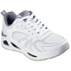 Adidasy Skechers Uno Ego-illustris Ai, Kobiety. Białe obuwie sportowe damskie Skechers, bez wzorów, ze skóry ekologicznej, bez zapięcia. W wyprzedaży za 490.00 zł.