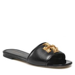 Klapki Tory Burch. Czarne klapki damskie Tory Burch, bez wzorów, bez obcasa, bez zapięcia. Za 979.99 zł.