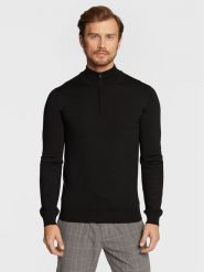 Hugo Sweter San Quirin-M 50474175 Czarny Regular Fit. Czarne swetry męskie Hugo, m, bez wzorów, z wełny, bez kołnierzyka, bez ramiączek. Za 549.99 zł.