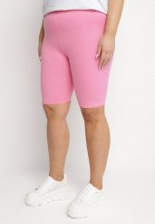 Jasnoróżowe Szorty Kolarki z Bawełny Faniren. Czerwone szorty damskie Born2be, bez wzorów, z bawełny, plus size. Za 29.99 zł.