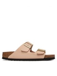 Birkenstock Klapki Arizona 1031525 Beżowy. Brązowe klapki damskie Birkenstock, bez wzorów, ze skóry, bez obcasa, bez zapięcia. Za 449.00 zł.