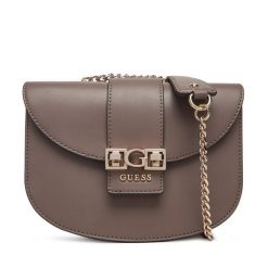Torebka Guess. Brązowe torebki wizytowe damskie Guess, z aplikacjami, bez dodatków. Za 449.99 zł.