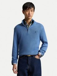 Polo Ralph Lauren Sweter 710859939522 Niebieski Regular Fit. Niebieskie swetry męskie Polo Ralph Lauren, m, bez wzorów, z bawełny, bez kołnierzyka, bez ramiączek. Za 1,199.00 zł.
