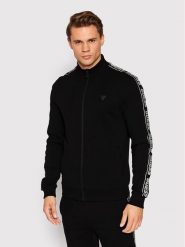 Guess Bluza Z2YQ12 K6ZS1 Czarny Regular Fit. Czarne bluzy męskie Guess, m, z aplikacjami, z bawełny, bez ramiączek, bez kaptura. Za 299.99 zł.