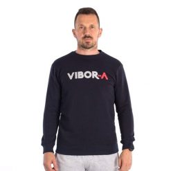 Bluza VIBOR-A Assassin męska, z okrągłym dekoltem. Niebieskie bluzy męskie VIBORA, m, bez wzorów, sportowe, bez ramiączek, bez kaptura. Za 212.99 zł.