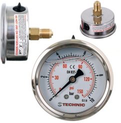 Fluke Manometr Glicerynowy Ciśnieniomierz Zegar 63mm 0-10 bar Gwint 1/4 Tylny. Ciśnieniomierze Fluke. Za 39.05 zł.