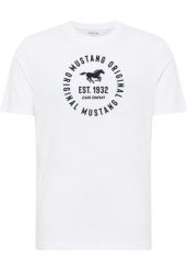 Męski T-Shirt Mustang Style Alex General White 1017992 2045. Białe t-shirty męskie Mustang, m, bez wzorów, bez kołnierzyka, bez ramiączek. Za 79.99 zł.