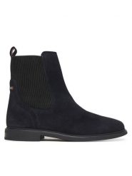 Tommy Hilfiger Sztyblety Flag Boot FW0FW08780 Granatowy. Niebieskie botki damskie Tommy Hilfiger, bez wzorów, ze skóry, bez obcasa, na płaskiej podeszwie, bez zapięcia. Za 449.99 zł.