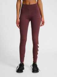 Legginsy wysoki stan z logo dla kobiet Hummel Pulse. Czerwone legginsy damskie Hummel, bez wzorów, z bawełny. Za 151.00 zł.