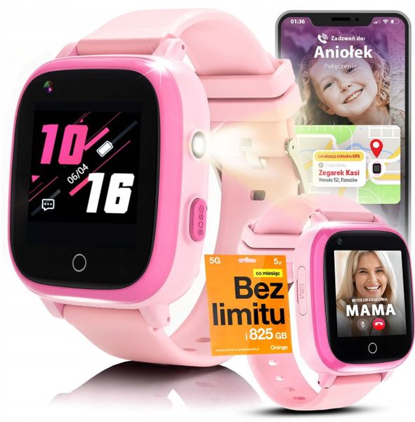 Smartwatch JG Smart T5 Różowy. Czerwone zegarki smartwatch JG Smart, bez wzorów. Za 319.99 zł.