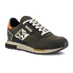 Buty męskie Napapijri Virtus. Zielone buty zimowe męskie Napapijri, bez wzorów, bez obcasa, bez zapięcia. Za 359.99 zł.